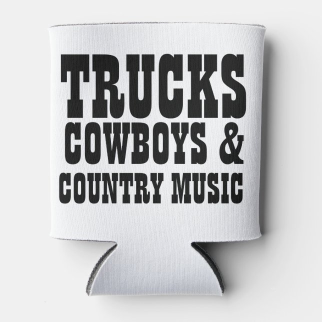 Rafraîchisseur Pour Canette Camions Cowboys & Country Music Can Cooler (Devant)