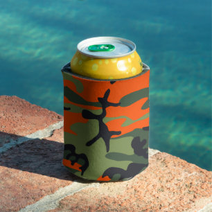 Rafraîchisseur Pour Canette Camouflage orange et vert, Militaire, Armée