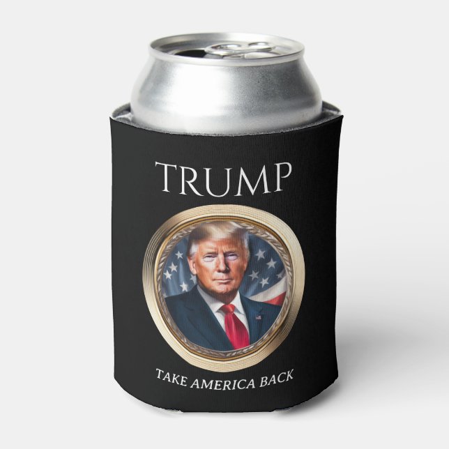 Rafraîchisseur Pour Canette Campagne Donald Trump 2024 Collectible (Can devant)
