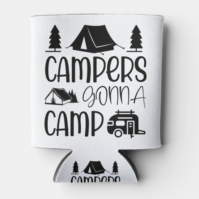 Rafraîchisseur Pour Canette Campers aller Camping Love Camping (Devant)