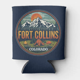 Rafraîchisseur Pour Canette camping en montagne vintage fort collins colorado