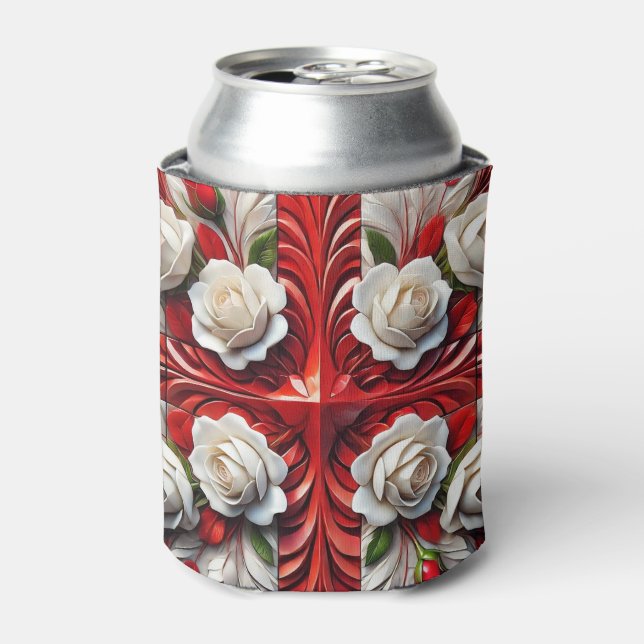 Rafraîchisseur Pour Canette Can Cooler avec design Rose anglais (Can devant)