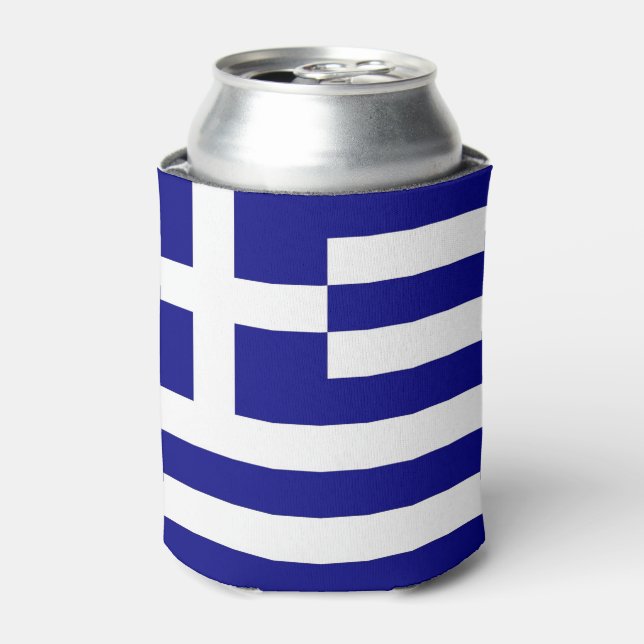 Rafraîchisseur Pour Canette Can Cooler avec drapeau de la Grèce (Can devant)