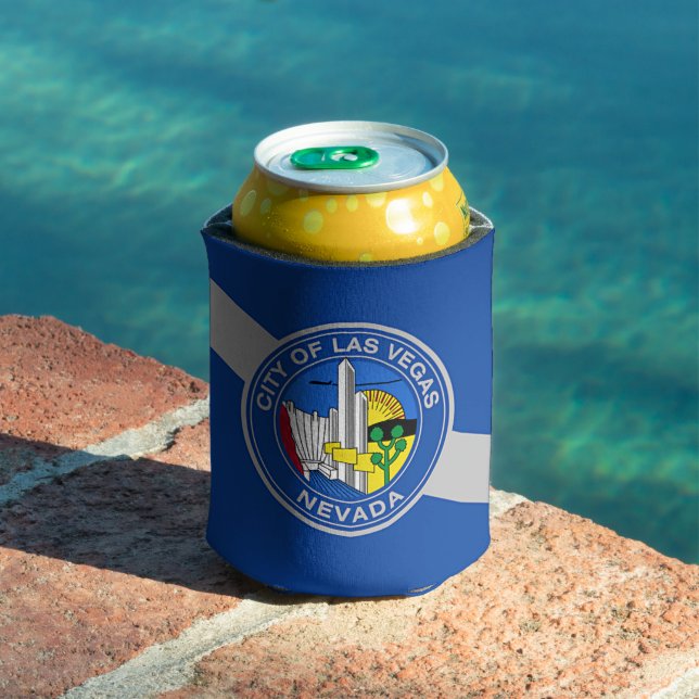 Rafraîchisseur Pour Canette Can Cooler avec drapeau de Las Vegas City, USA (Piscine in situ)