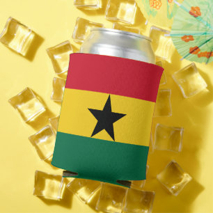 Rafraîchisseur Pour Canette Can Cooler avec le drapeau du Ghana