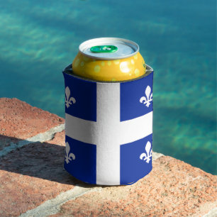 Rafraîchisseur Pour Canette Can Cooler avec le drapeau du Québec, Canada
