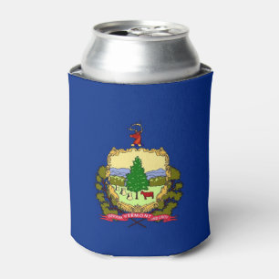 Rafraîchisseur Pour Canette Can Cooler avec le drapeau du Vermont State, USA.