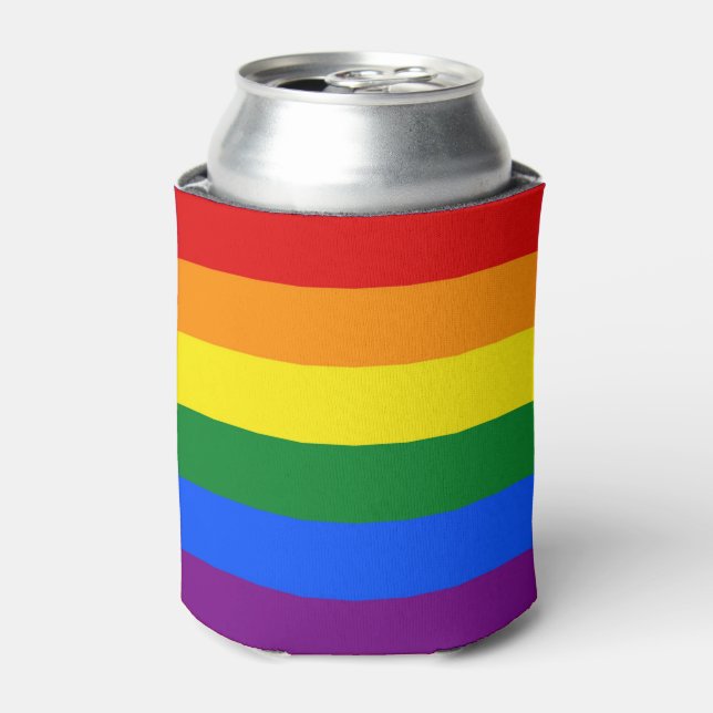 Rafraîchisseur Pour Canette Can Cooler avec Rainbow Pride drapeau LGBT (Can devant)