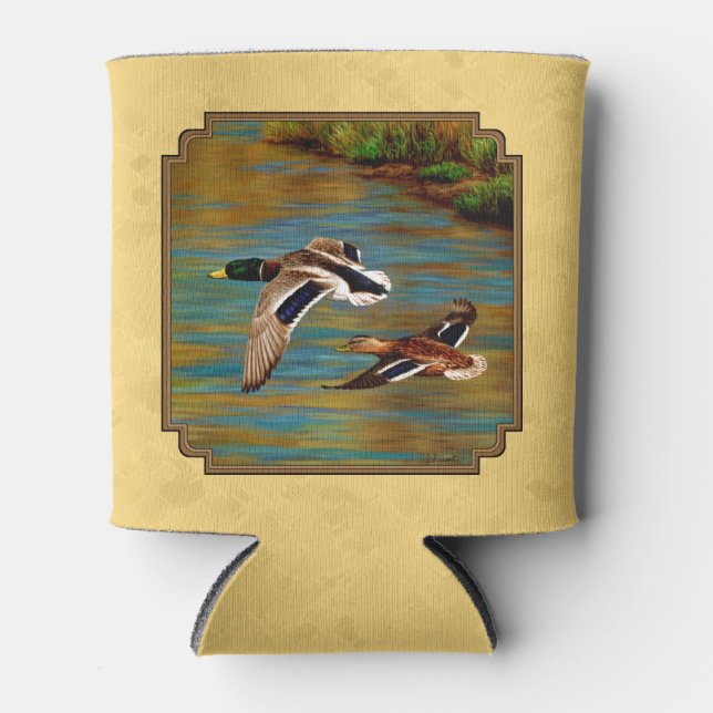 Rafraîchisseur Pour Canette Canards sauvages volants Jaune (Devant)