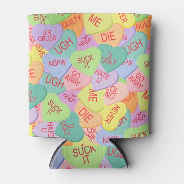 Rafraîchisseur Pour Canette Candy Hearts Motif - SFW (Devant)