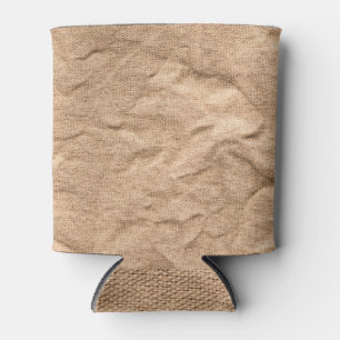 Rafraîchisseur Pour Canette Canvas Creases Brown : Arrière - plan Vintage.