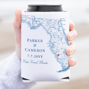 Rafraîchisseur Pour Canette Cape Coral Florida Carte Mariage élégant Favor