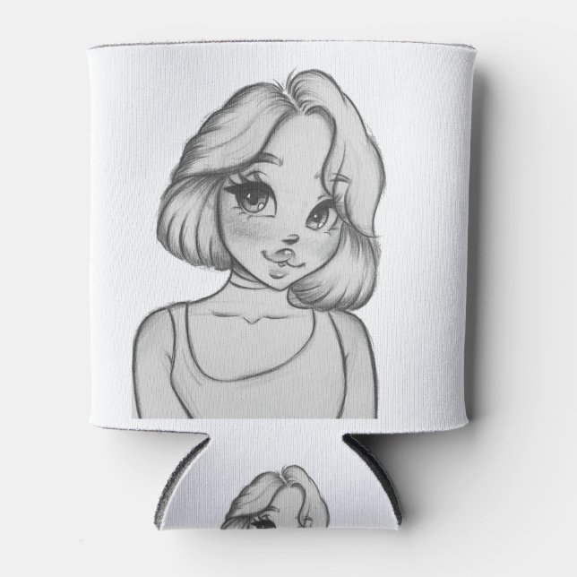 Rafraîchisseur Pour Canette caractère noir blanc (Devant)