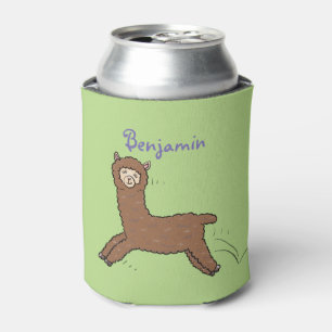 Rafraîchisseur Pour Canette Caricature d'alpaga brun joli