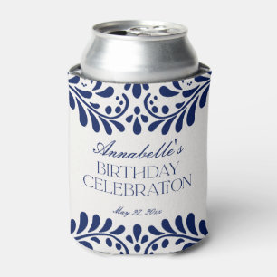 Rafraîchisseur Pour Canette Carrelage Talavera bleu Espagne Fiesta Anniversair