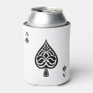 Rafraîchisseur Pour Canette Carte de jeu Ace of Spades Black and White