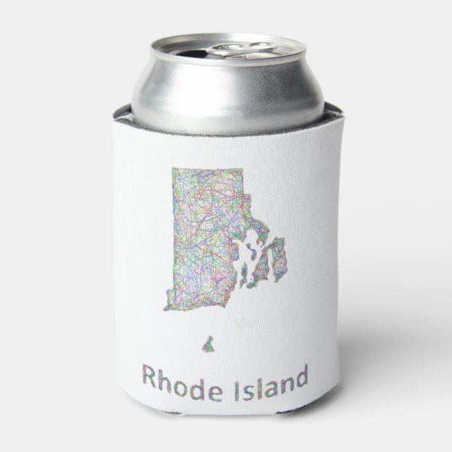 Rafraîchisseur Pour Canette Carte de l'île de Rhode (Can devant)