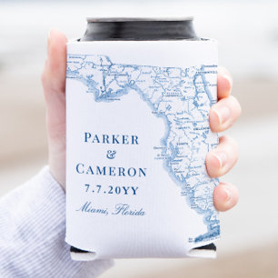Rafraîchisseur Pour Canette Carte de Miami Floride Élégant Boisson de Faveur d