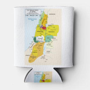 Rafraîchisseur Pour Canette Carte des douze tribus d'Israël de 1200 à 1050