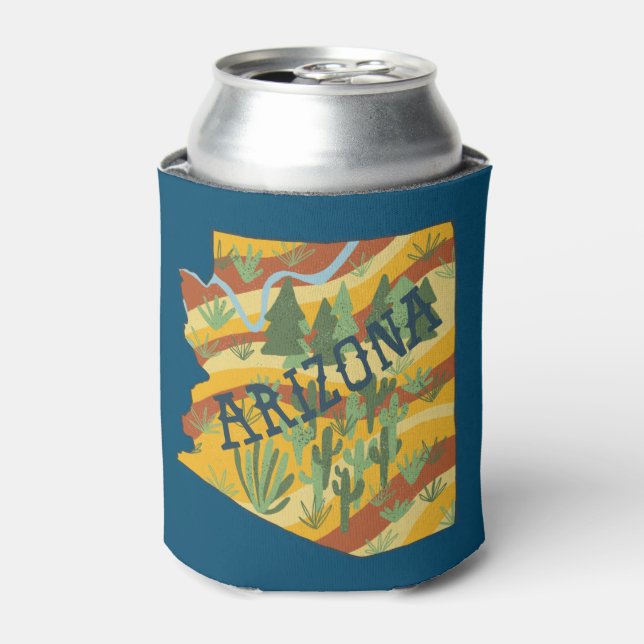 Rafraîchisseur Pour Canette Carte illustrée de l'État de l'Arizona (Can devant)