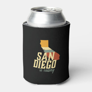 Rafraîchisseur Pour Canette Carte vintage Retro San Diego California USA City 