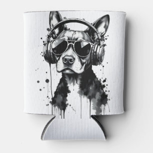 Rafraîchisseur Pour Canette Casque de chien cool Cute Animaux de compagnie enc
