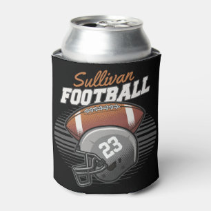 Rafraîchisseur Pour Canette Casque de footballeur personnalisé avec le numéro