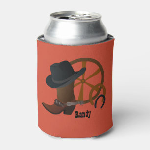 Rafraîchisseur Pour Canette Casquette Cowboy et Bottes Personnalisées
