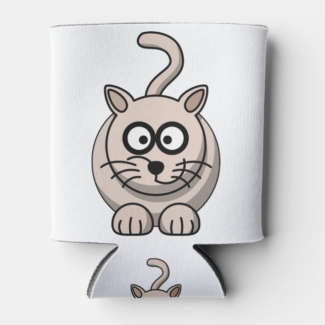 Rafraîchisseur Pour Canette Cat Grey Panther Feline Wildcat Albino Predator (Devant)