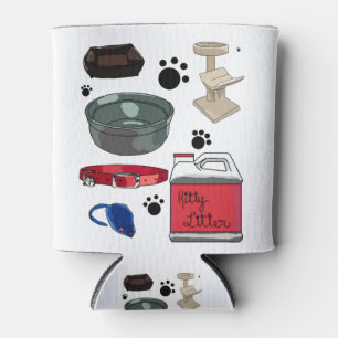 Rafraîchisseur Pour Canette Cat Kitten Lit Tree Kitty Litter Collar Bowl