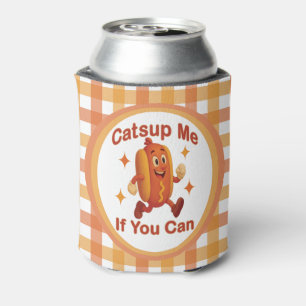 Rafraîchisseur Pour Canette Catsume-moi si tu peux drôle Hot Dog - Ketchup Pun