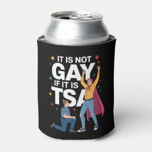 Rafraîchisseur Pour Canette Ce n'est pas gay si c'est TSA Drôle Sécurité Aérie