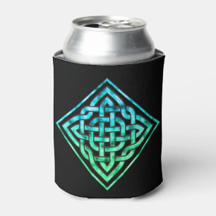 Rafraîchisseur Pour Canette Céltic Knot - Diamond Blue Green Can Cooler