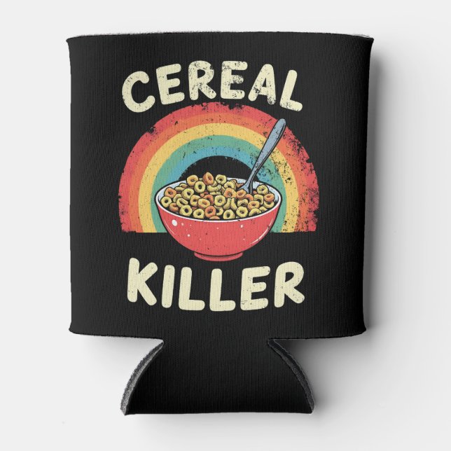 Rafraîchisseur Pour Canette Céréales Killer Mens Food Pun True Crime (Devant)