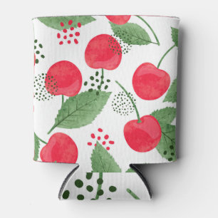 Rafraîchisseur Pour Canette Cerise Berries Vintage, Aquarelle Sans Fil.