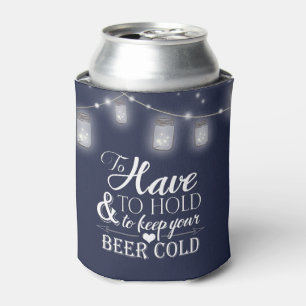 Rafraîchisseur Pour Canette Chaîne Mason Jar Lumières Marine Bleu Mariage Bièr