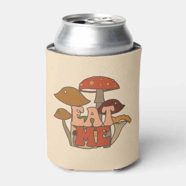 Rafraîchisseur Pour Canette Champignons amusants rétro | Mange-moi (Can devant)