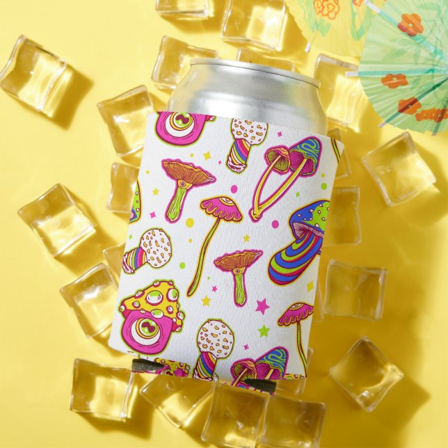 Rafraîchisseur Pour Canette Champignons colorés : Magie Extraordinaire Plante  (Été in situ)