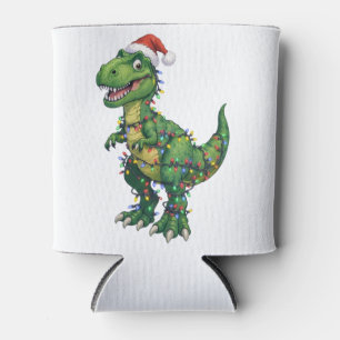Rafraîchisseur Pour Canette Chapeau de Noël de dinosaure T-Rex Lumières de Noë