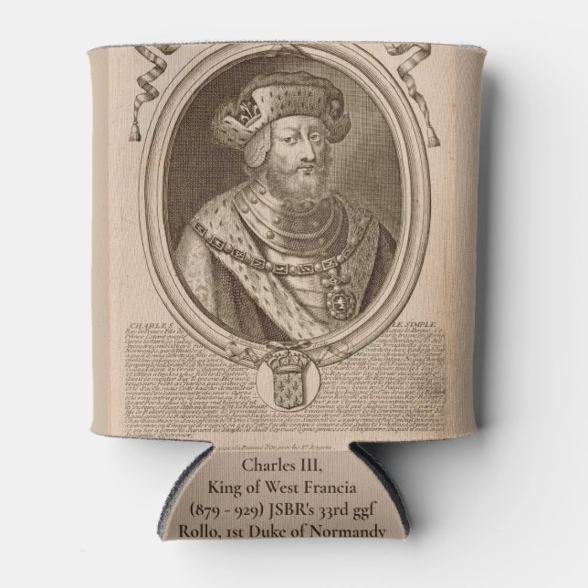 Rafraîchisseur Pour Canette Charles III et Rollo Can Cooler (Devant)