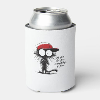 Rafraîchisseur Pour Canette Chat noir C'est bon Je vais bien Tout va bien Fu