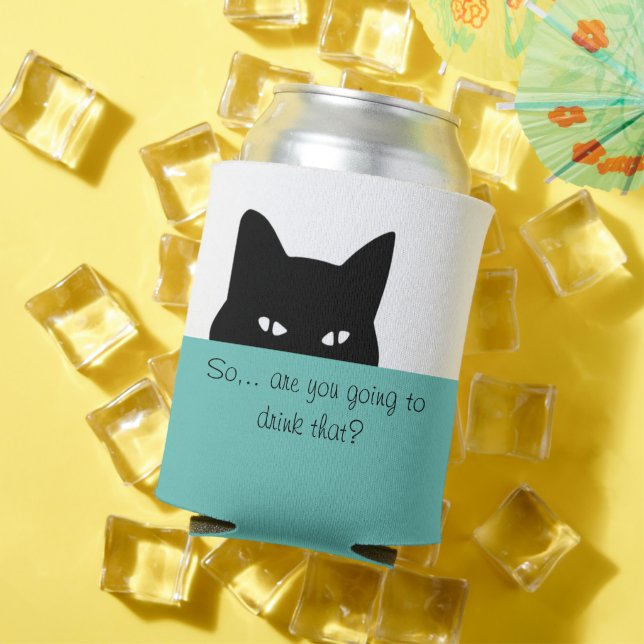 Rafraîchisseur Pour Canette Chat Sournois Vous allez boire ça (Été in situ)