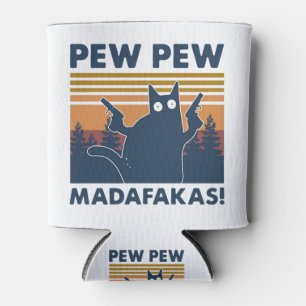 Rafraîchisseur Pour Canette Chat vintage Pew Pew Madafakas