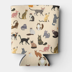Rafraîchisseur Pour Canette Chats colorés : Différentes races Motif