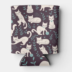 Rafraîchisseur Pour Canette Chats Doodle Style Motif Vintage