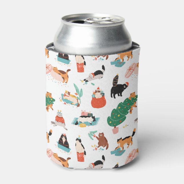Rafraîchisseur Pour Canette Chats et Motifs de Noël (Can devant)