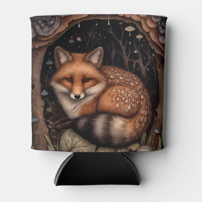 Rafraîchisseur Pour Canette Chauffage de Fox de minuit (Devant)