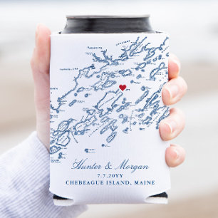 Rafraîchisseur Pour Canette Chebeague Island Maine Mariage Faveur Porteur de b