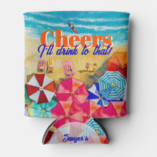 Rafraîchisseur Pour Canette Cheers Beach Life Anniversaire Fête Favoriser