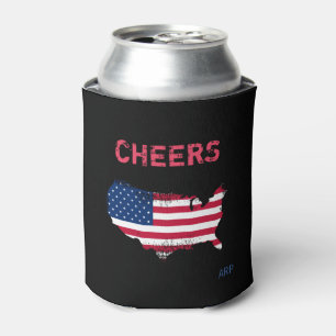 Rafraîchisseur Pour Canette *~* CHEERS Grunge le drapeau des États-Unis sur le